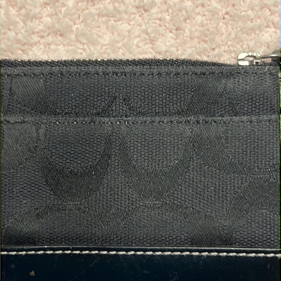 Coach black monogram key chain coin purse wallet - Picture 3 of 6